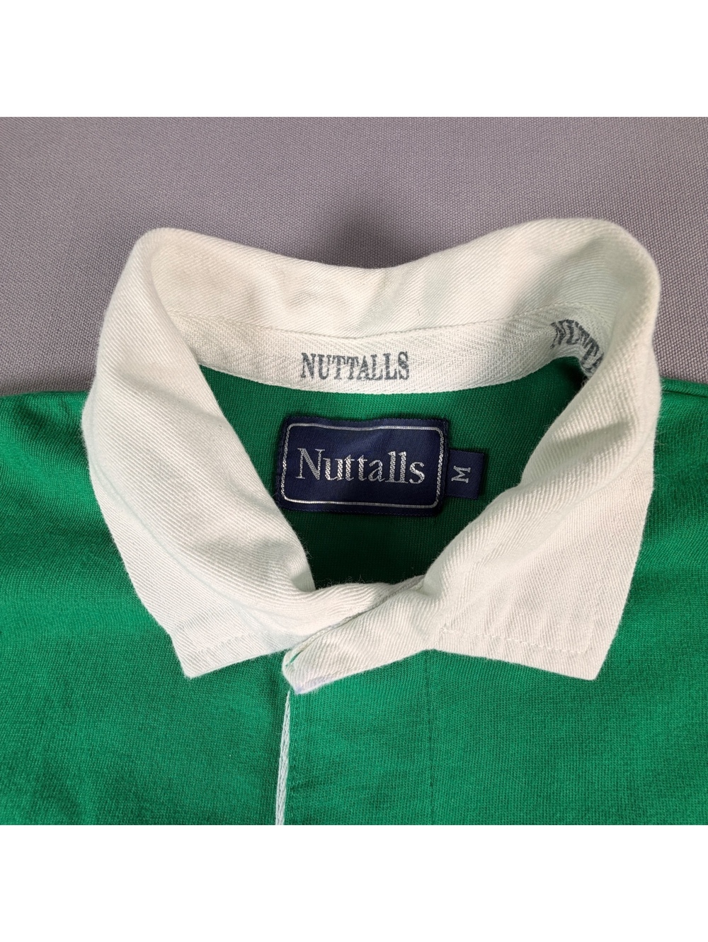 VTG Nuttfalls Ireland Rugby Shirt Mens M Green Shamrock Embroidered Jersey - Picture 3 of 8